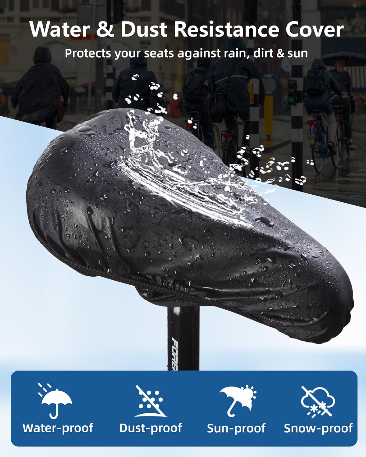 Bike Seat Cushion, Gel Padded Bike Seat Cover for Men Women, Extra Soft Exercise Bicycle Cushion Fit for Peloton, Spin Stationary Exercise, Cycling Bike with Adjustable Vel-co Secure - Image 7
