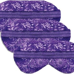 Nature Creation Lavender Aromatherapy Sleeping Eye Mask Pillow – Weighted Eye Mask for Sleeping, Relaxation, Yoga and Stress Relief – Cold Therapy Eye Masks for Women, Men – Purple Flowers 3 Eye Masks