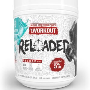 5% Nutrition Rich Piana Reloaded High Stim Pre-Workout | Ultra Energy, Focus, Pumps, Power & Endurance | Citrulline, GlycerSize, Nitrosigine, Creatine, Choline, Huperzine A (Frostbite)