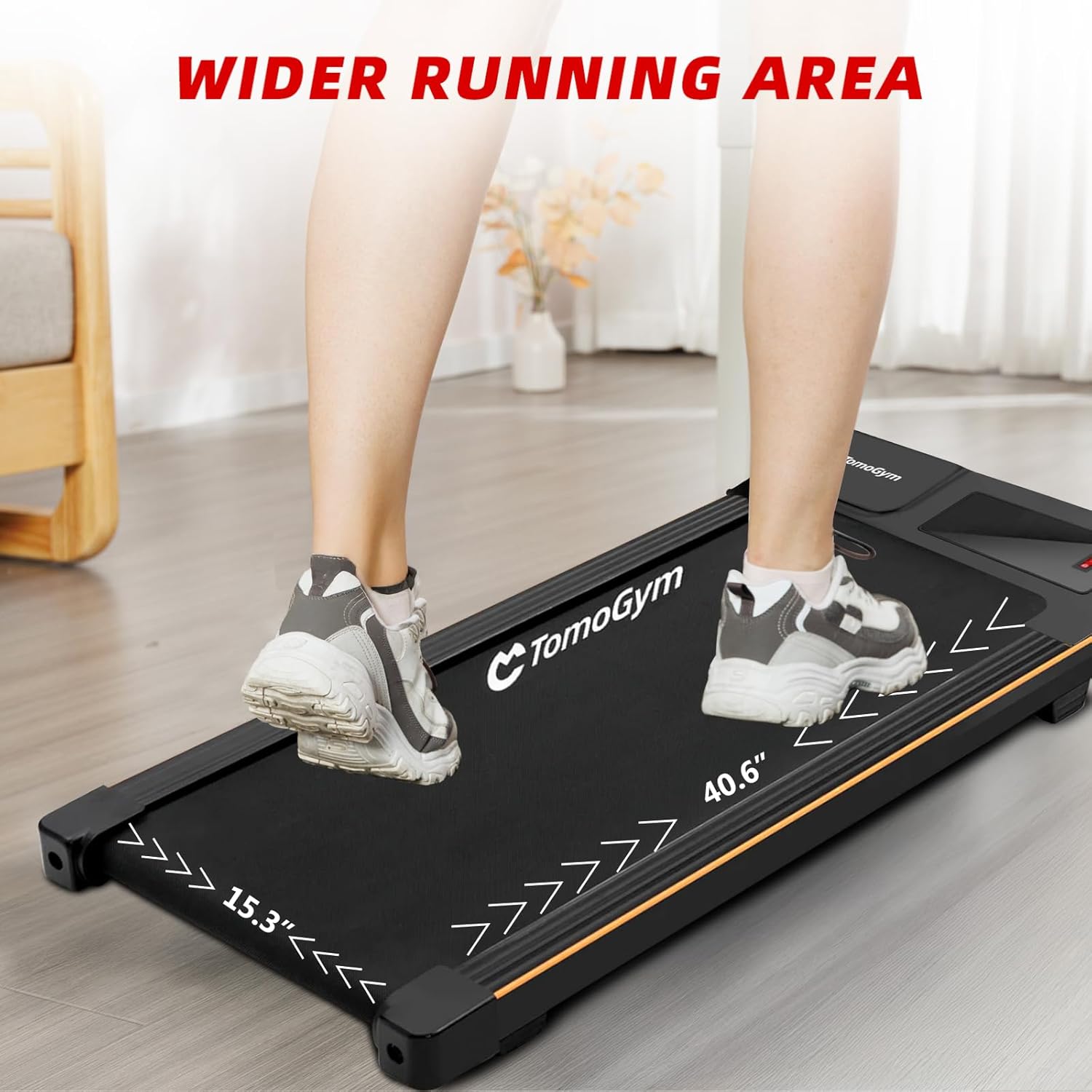 Walking Pad, 2-in-1 Treadmill for Home & Office, Portable Under Desk Treadmill Walking Jogging Machine with Remote Control - Image 5
