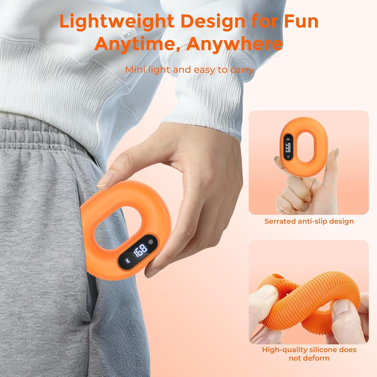 Smart Silicone Grip Strength Trainer, Forearm Strengthener with Data Monitoring, Supports Game Interactions and App Control, Hand Exercisers for Strength,Stress Relief and Rehabilitation - Image 6