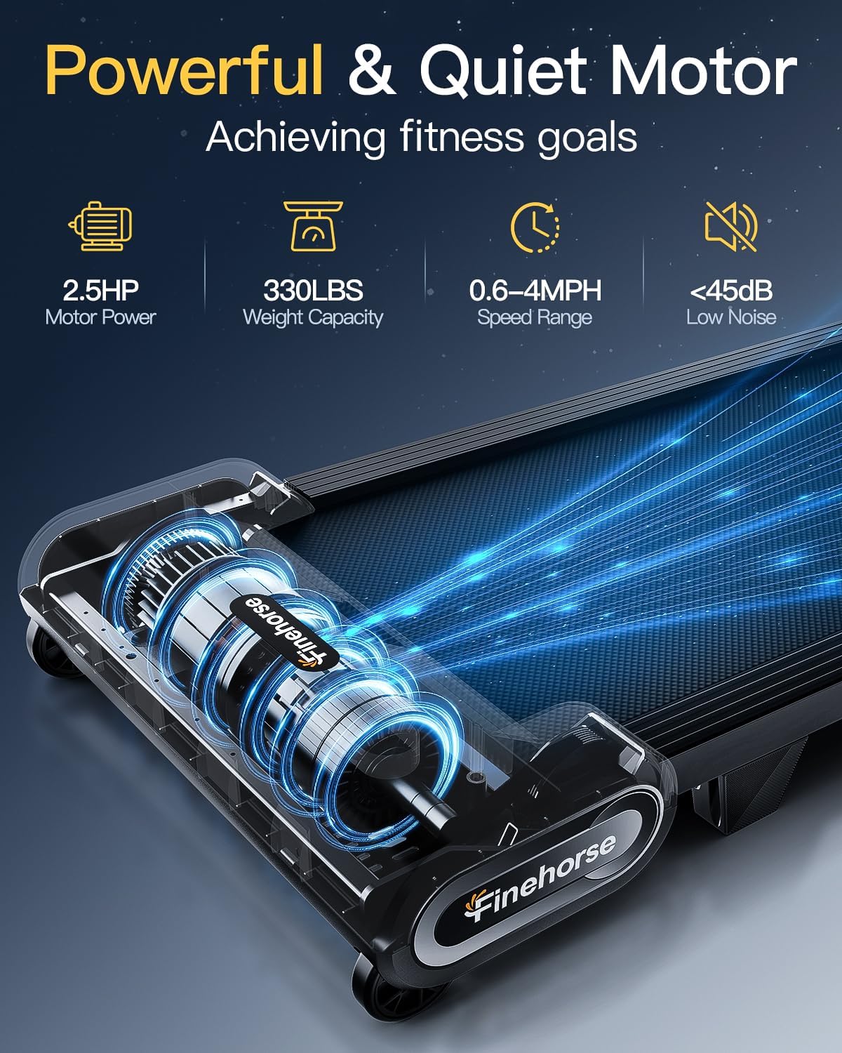Walking Pad Treadmill with Auto Incline, 6 in 1 Under Desk Treadmill, 6-Level Incline Treadmills, 2.5HP Portable Treadmills for Home with 330LBS Capacity, LED Display, Remote Control - Image 5