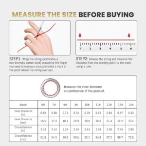 Smart Ring For Women Men, Health Tracker with Heart Rate/Blood Oxygen/Blood Pressure/Sleep Monitoring/Step Counting, IP68 Waterproof Fitness ring, No App Fees for iPhone & Android (Rose Gold, 7#）
