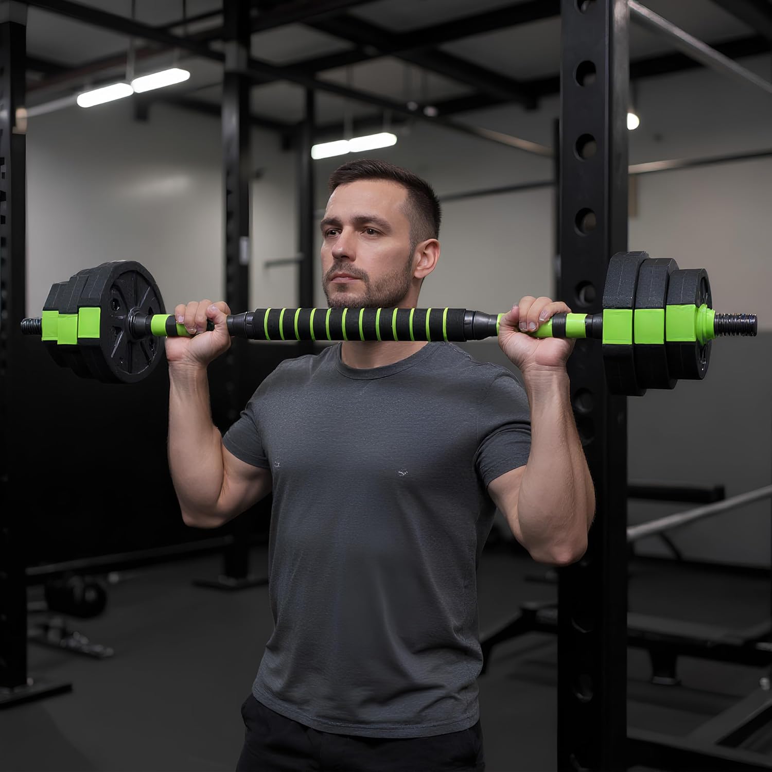 Adjustable Dumbbell Set, Exercise & Fitness Dumbbells, Adjustable Dumbbell Weights, Barbell Weight Set for Home Gym Exercise Used As Dumbbells, Barbell or Kettlebells, Multiple Options - Image 7