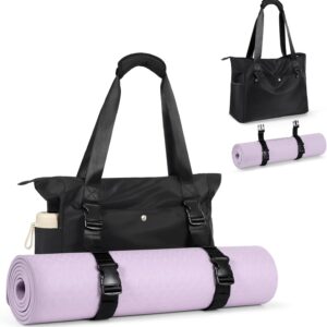 Gatycallaty Yoga Mat Bag Carrier Multi Functional Zipper Pockets Adjustable Yoga Mat Strap Tote Gym Bag for Yoga Accessories