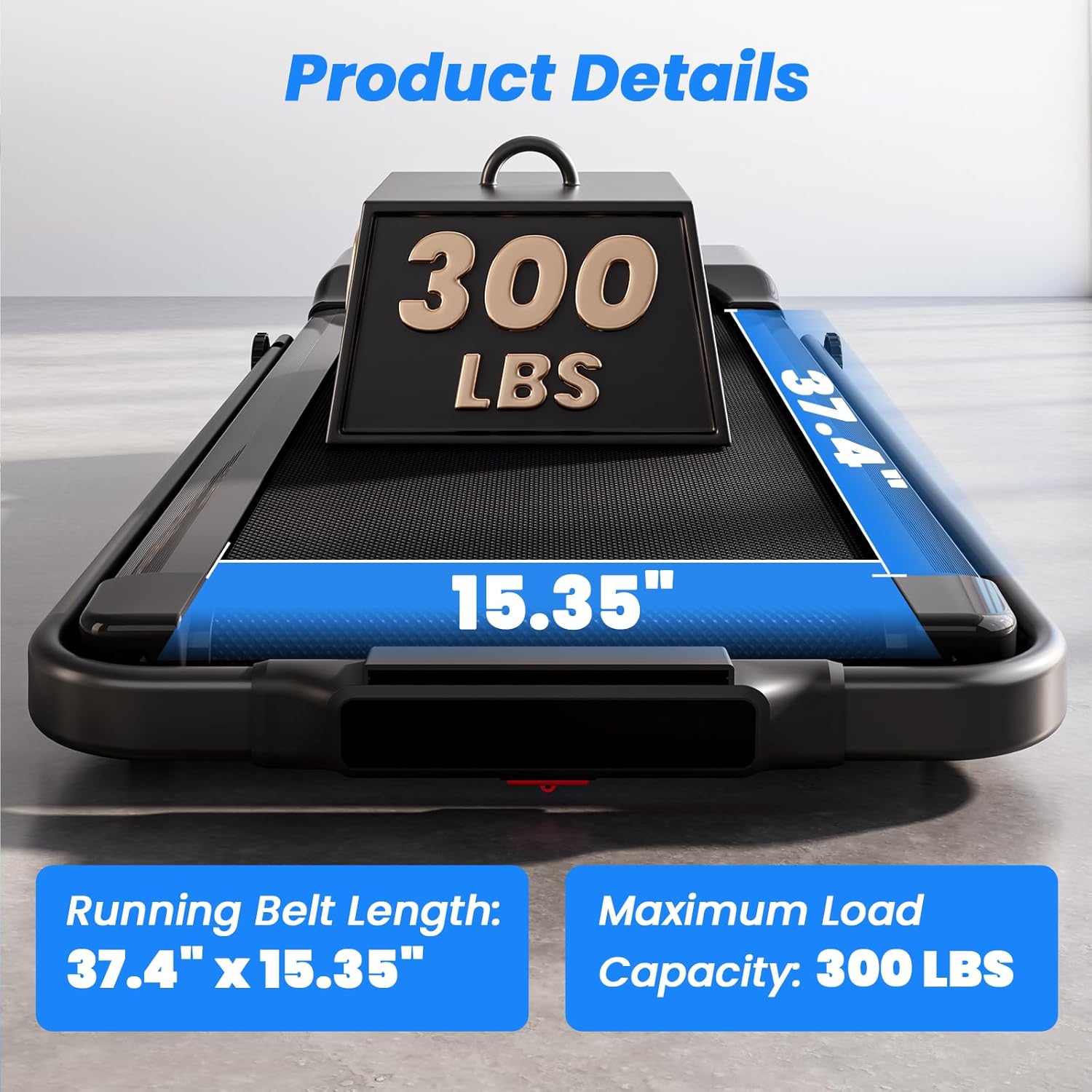 Walking Pad Treadmill with Incline and Handle Bar, 3.0 HP Foldable Treadmills 300LBS Capacity Folding Walking Pad 3 in 1 Under Desk Treadmill Remote Control with APP - Image 2