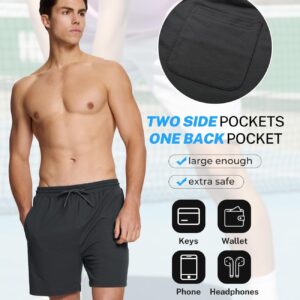 BAMBOO COOL Men’s Athletic Shorts Dry Loose-Fit Running Workout Gym Shorts Breathable Lightweight Activewear with Pockets