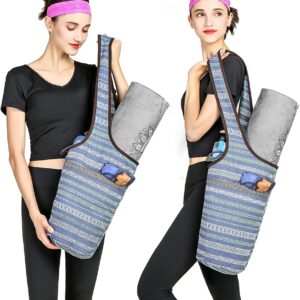 Yoga Mat Bag With Large Size Pocket and Zipper Pocket, Strap Bag, Fit Most Size Mats, Bags and Carriers for Women