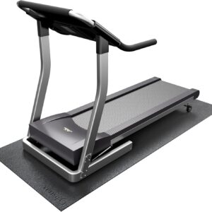 Exercise Equipment Mat for Bike, Treadmill, Elliptical, Yoga – 90″ x 40″ Non Slip Bike Trainer Mat for Stationary Spin Bike Indoor Outdoor, High Density Workout Floor Protector Mat