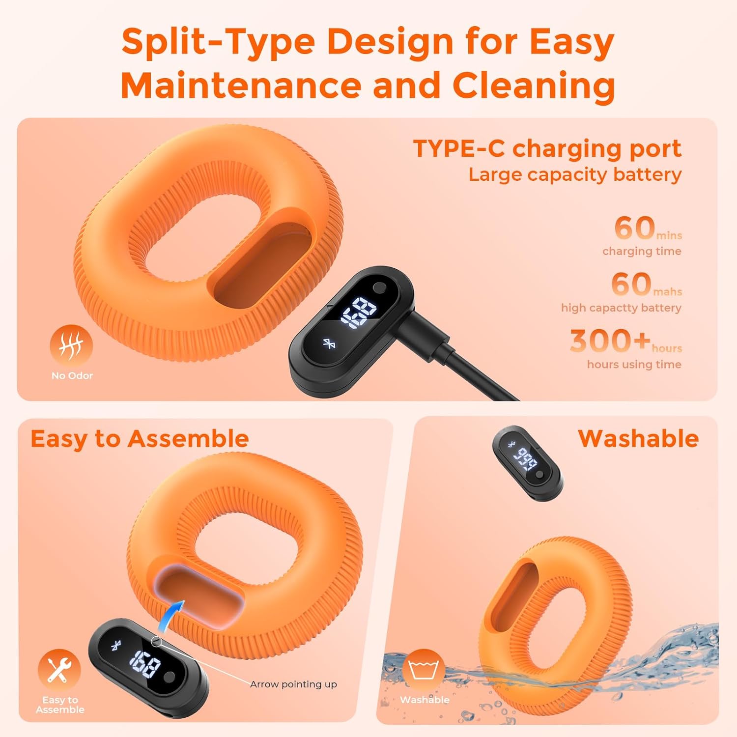 Smart Silicone Grip Strength Trainer, Forearm Strengthener with Data Monitoring, Supports Game Interactions and App Control, Hand Exercisers for Strength,Stress Relief and Rehabilitation - Image 5