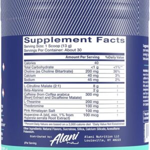 Alani Nu Pre Workout+ Powder Rocket POP, Extra Boost, Sugar Free, 300mg Caffeine, L-Theanine, Beta-Alanine, Citrulline, 30 Servings