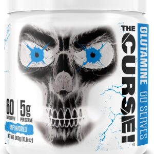 JNX SPORTS, The Curse! Glutamine, L-Glutamine Powder 5g – Support Muscle Recovery, Post Workout, 60 Servings, Unflavored