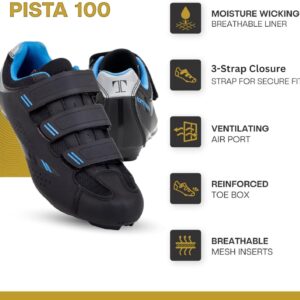 Tommaso Pista SPD & Peloton Shoes for Women—2 in 1—Fit for Peloton, Spin & Indoor Bikes—Install Your Own Delta or SPD Cleats Essential Bike Accessories for Cyclebar & Soulcycle