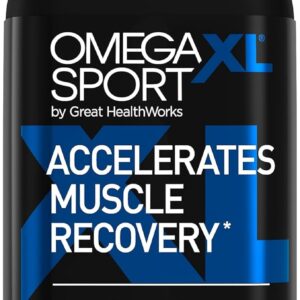 OmegaXL Sport Extra Strength Muscle Recovery Supplement and Respiratory Support Supplement – Improves DOMS and ROM, Clinically Supported Green-Lipped Mussel Oil (60 Softgels)