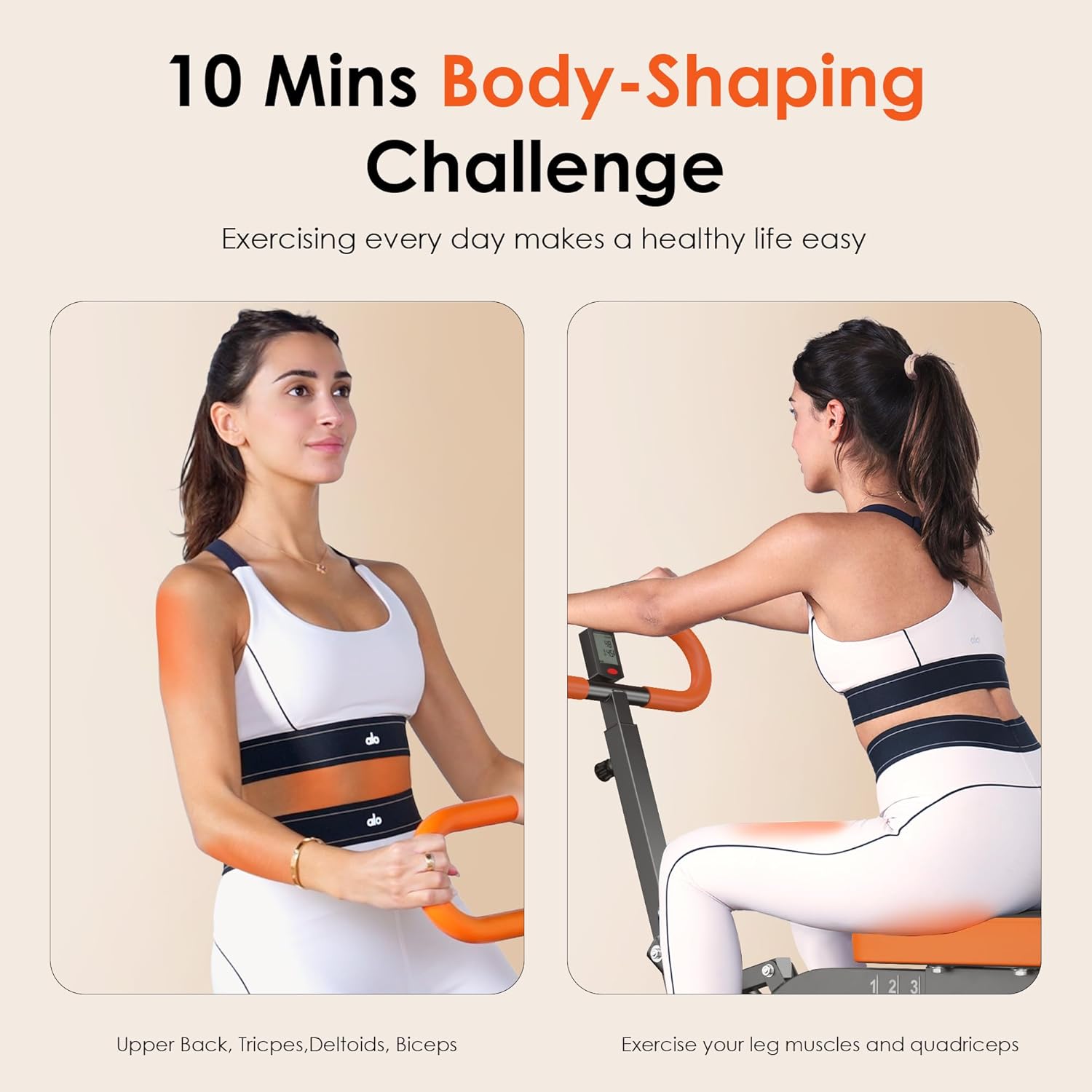 soges Squat Machine for Home, Squat Assist Trainer with Adjustable Resistance, Foldable Rowing Machine, LCD Display, Exercise Assisted Trainer for Glutes Legs Workout - Image 3