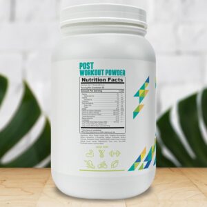Post Workout Powder – Natural Vanilla Nutrition Supplement with 20g Protein, Essential Amino Acids, Creatine, & GI Support for Men & Women – No Added Sugar or Fillers, 38.8 oz., 30 Servings