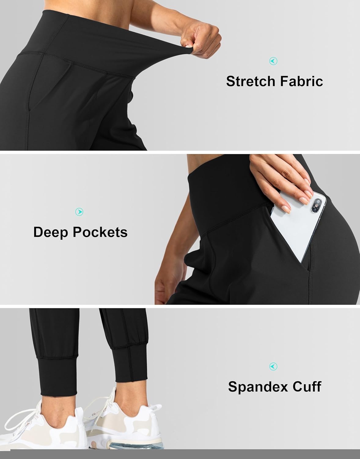 G Gradual Women's Joggers High Waisted Yoga Pants with Pockets Loose Leggings for Women Workout, Athletic, Lounge - Image 4
