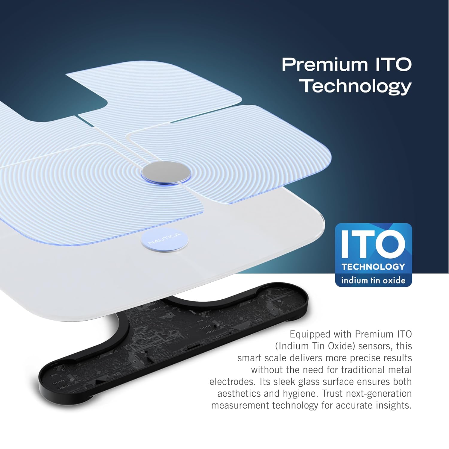 Nautica Body Tracker Digital Bathroom Scale, Bluetooth-Enabled Smart Scale with BMI, Body Fat, Muscle Mass Tracking & More, Syncs with Smartphone App for Body Composition Tracking, 440 Lbs. - Image 4