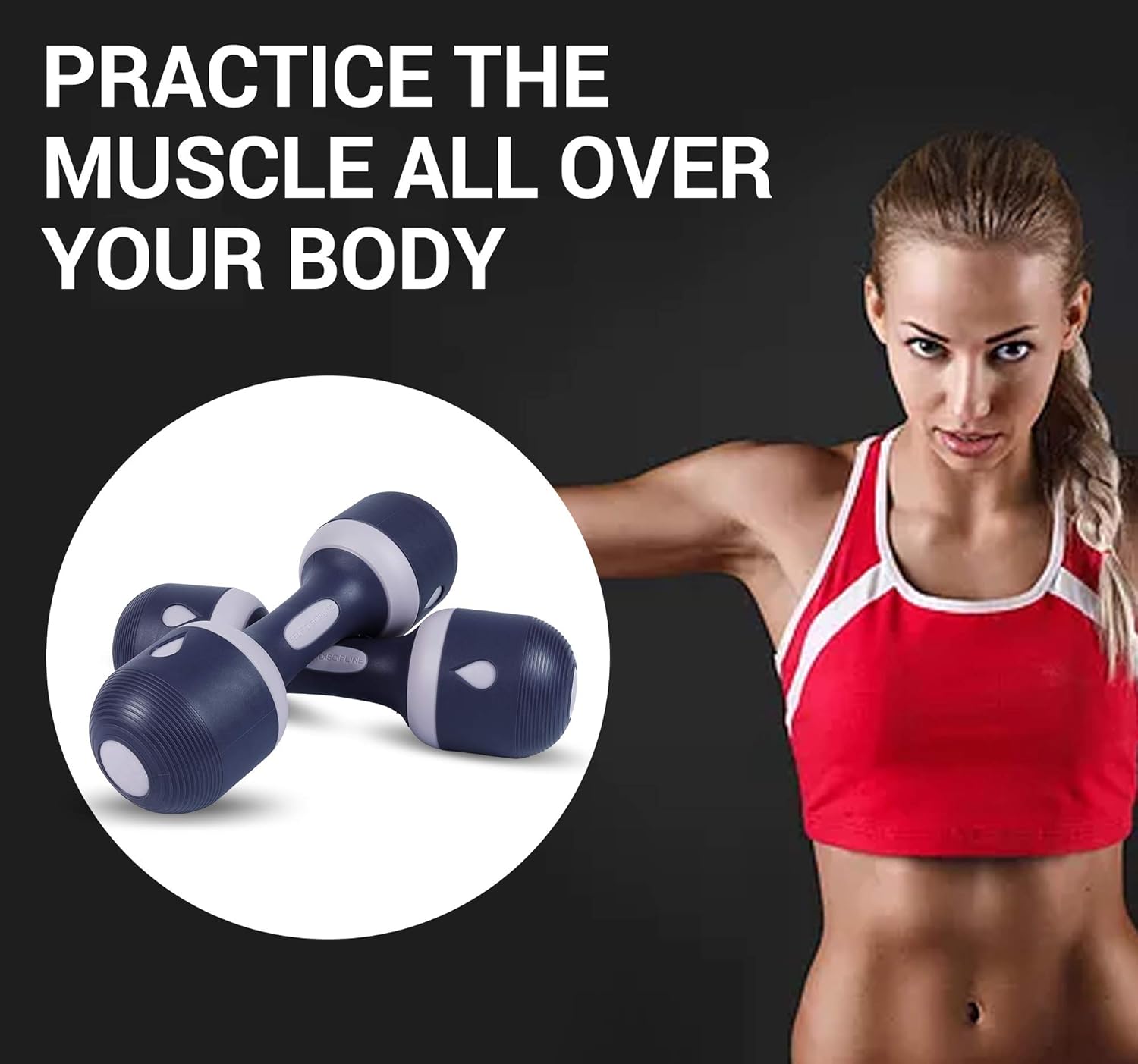 Nice C Adjustable Dumbbells Weights, Neoprene All-in-1 Options, Non-Slip, All-Purpose, Home, Gym, Office - Image 7