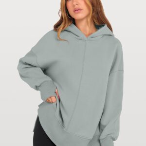 ANRABESS Womens Oversized Hoodies Long Sleeve Fleece Side Slit Hooded Sweatshirts Pullover 2025 Fall Outfits Y2K Clothes