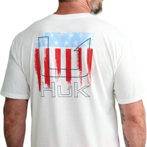 HUK Mens Fishing Graphic Tee, Performance Short Sleeve, Quick-Dry