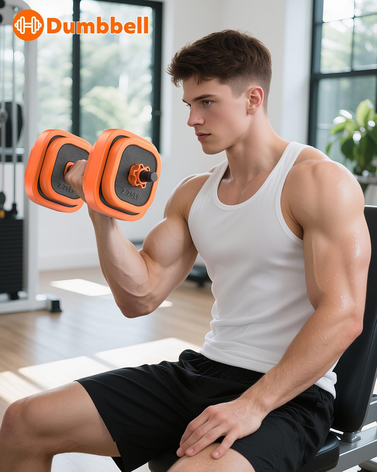 Adjustable Dumbbells Set, 45/65/85 lbs Free Weight Set with Connector, 4 in1 Dumbbells Set for Home Gym Workout - Image 9