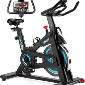 Exercise Bike, WENOKER Magnetic Resistance Stationary Bike for Home, App Supported Indoor Bike with Whisper Quiet, Heavy Flywheel and Upgraded Digital Display