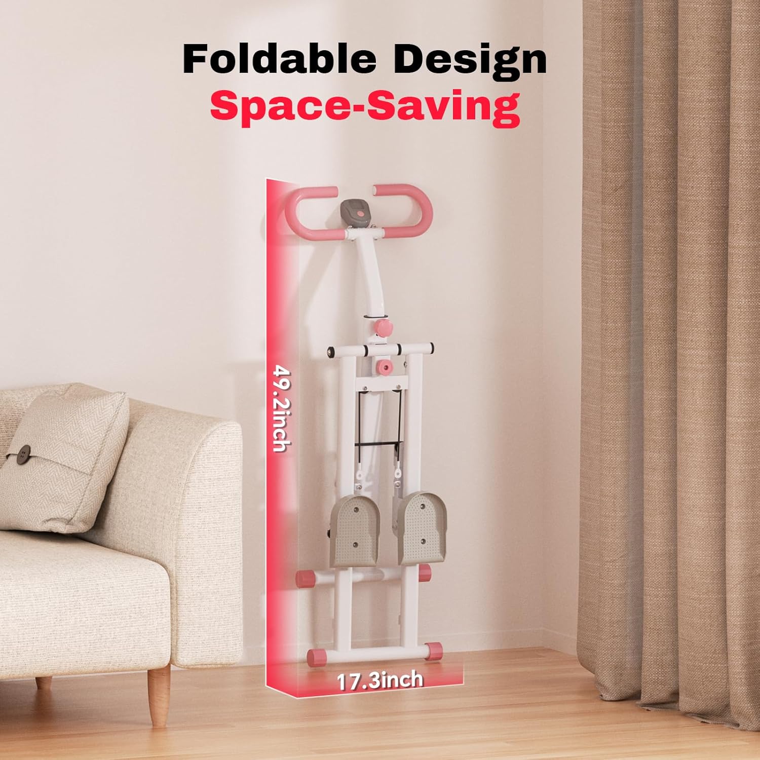 Home Vertical Climber, Full-Body Cardio Machine with Adjustable Handles, Steel Frame & Digital Monitor - Image 6
