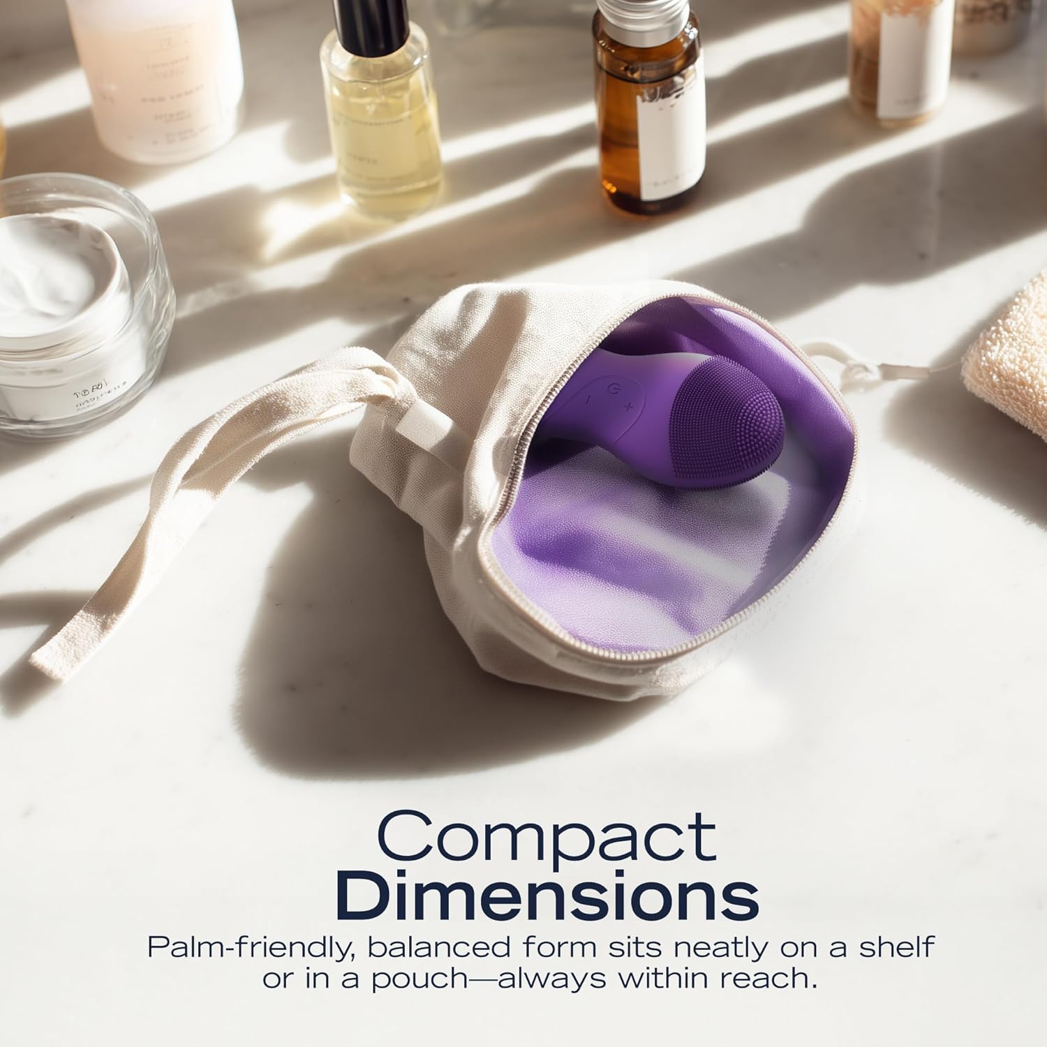 Nautica PC120 Facial Cleansing Brush Made with Ultra-Hygienic Soft Silicone, Waterproof, Rechargeable Vibrating Face Exfoliator Scrub Brush with Sonic Technology for Men & Women - Hy Purple - Image 8