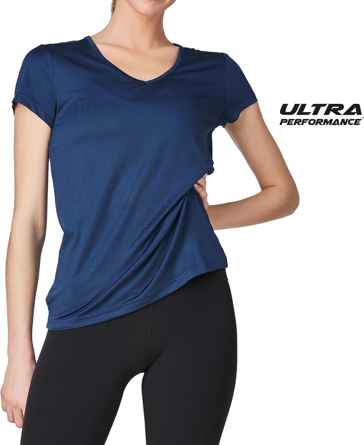 Women's V-Neck Activewear T-Shirts 3 Pack Athletic Womens Short Sleeve Workout Tops Dry Fit Shirt Gym & Yoga Tees for Women - Image 3