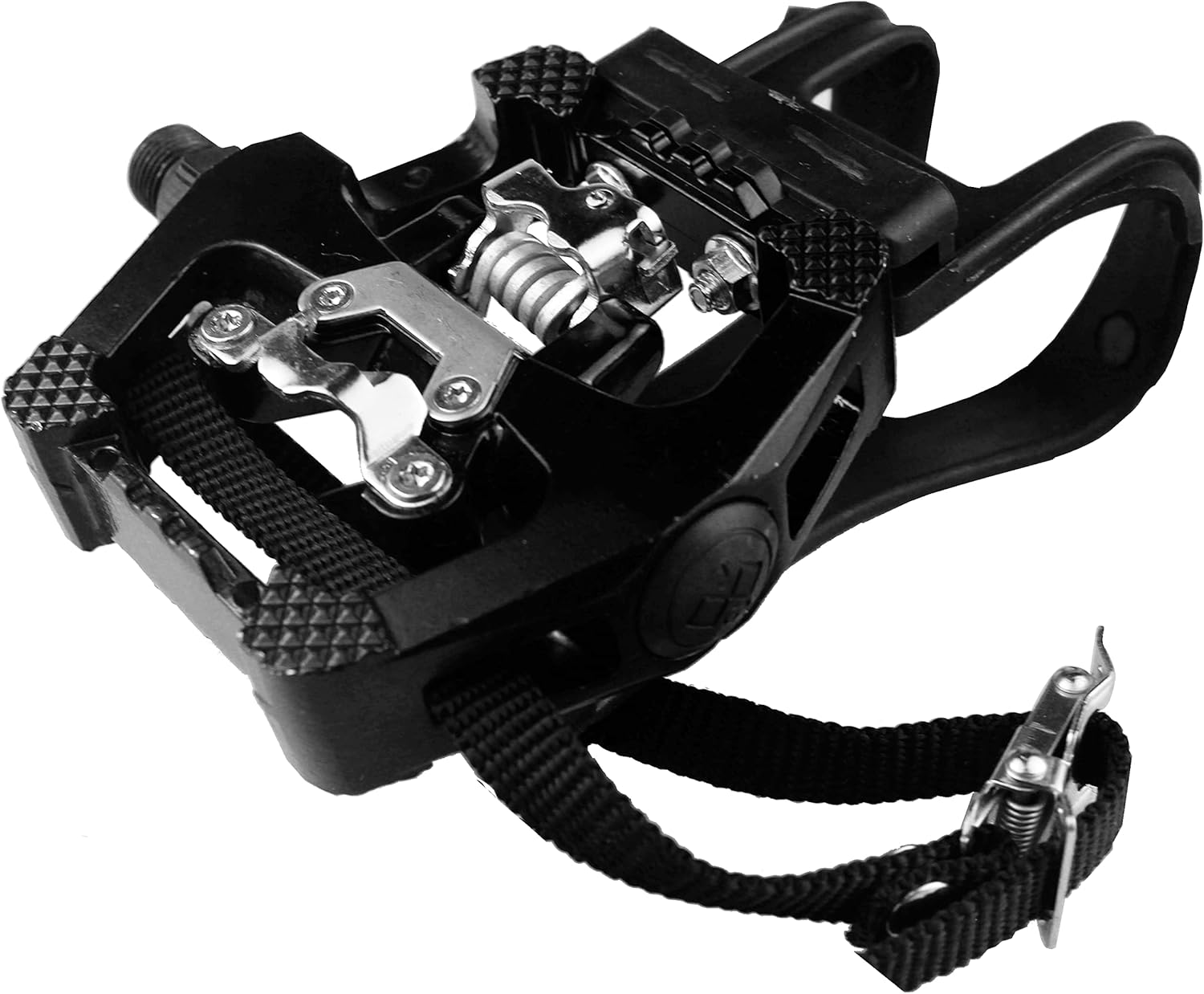 SPD Bike Pedals with Toe Clip Straps Cage Compatible with Shimano SPD 9/16'' for Peloton/MTB/Spin/Indoor/Exercise Bicycle Pedals Replacement Assecories - Image 6