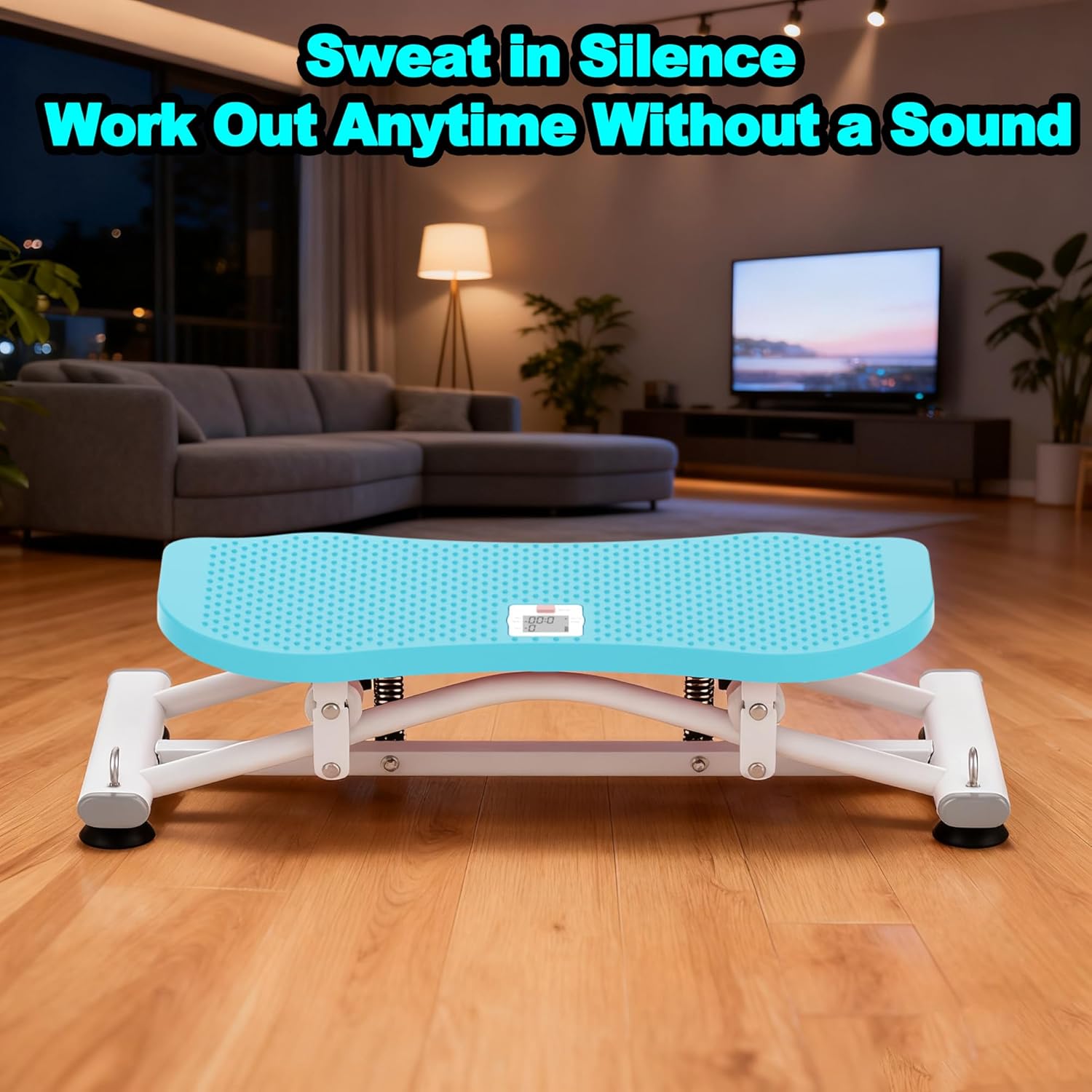 KINMAC Indoor Ski Simulator with Resistance Bands - Balance Board Home Gym Sliding Machine for Full-Body Cardio, Non-Slip Base, Core & Leg Workout Trainer - Image 6