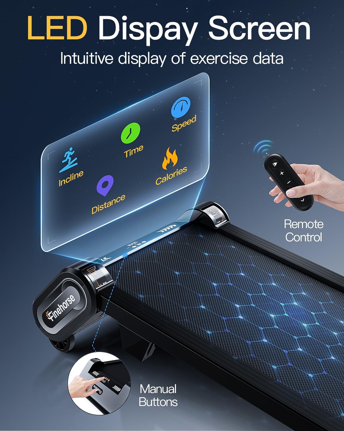 Walking Pad Treadmill with Auto Incline, 6 in 1 Under Desk Treadmill, 6-Level Incline Treadmills, 2.5HP Portable Treadmills for Home with 330LBS Capacity, LED Display, Remote Control - Image 6