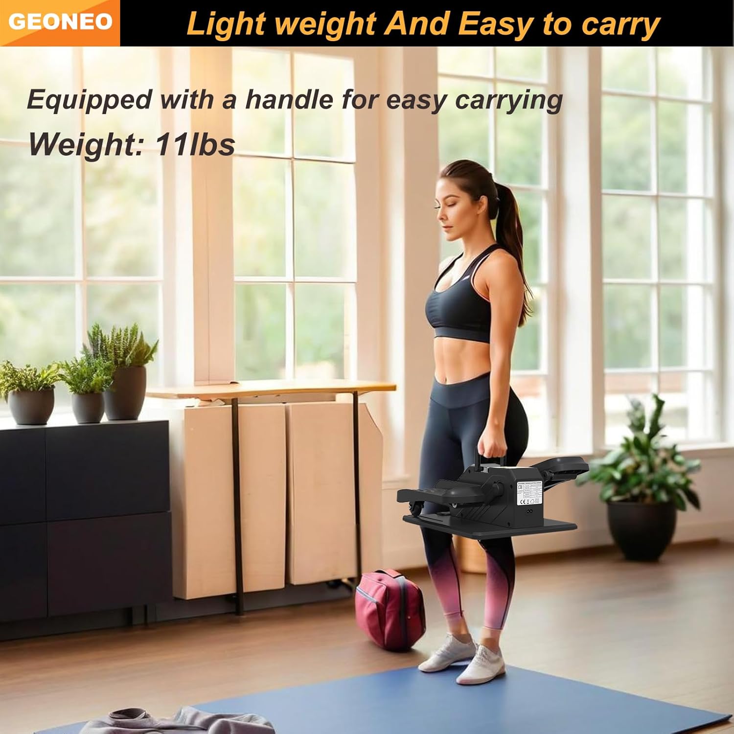 Under Desk Elliptical Machine, Electric Elliptical Exerciser for Senior, Quiet & Portable Seated Pedal Exerciser with Remote Control, Manual & Auto Mode, 12 Adjustable Speeds (Black) - Image 7
