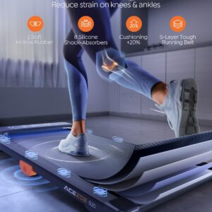 Walking Pad Treadmill with 10% Incline, Under Desk Treadmill, Compact Portable Treadmills for Home Office, 285lbs Capacity, APP/Remote Control, Exercise Anytime, Low-Noise
