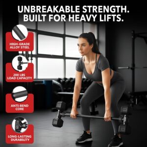 Upgraded Dumbbell Bar – Adjustable Dumbbell to Barbell Converter | Multi-Functional Alloy Steel Bar for Home Gym Workout | Strength Training Equipment | Perfect New Year Christmas Gift for Fitness Enthusiasts