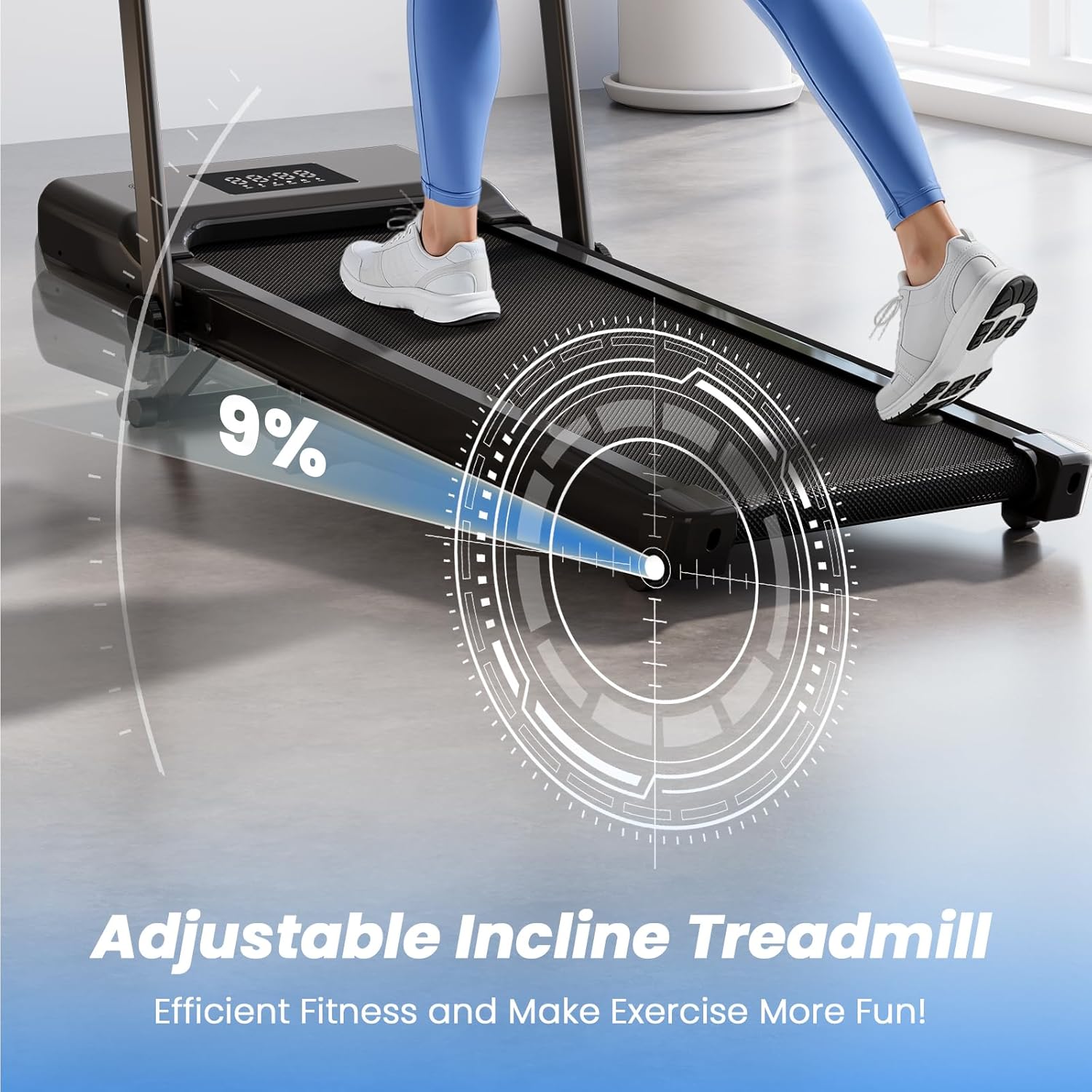 Walking Pad Treadmill with Incline and Handle Bar, 3.0 HP Foldable Treadmills 300LBS Capacity Folding Walking Pad 3 in 1 Under Desk Treadmill Remote Control with APP - Image 4