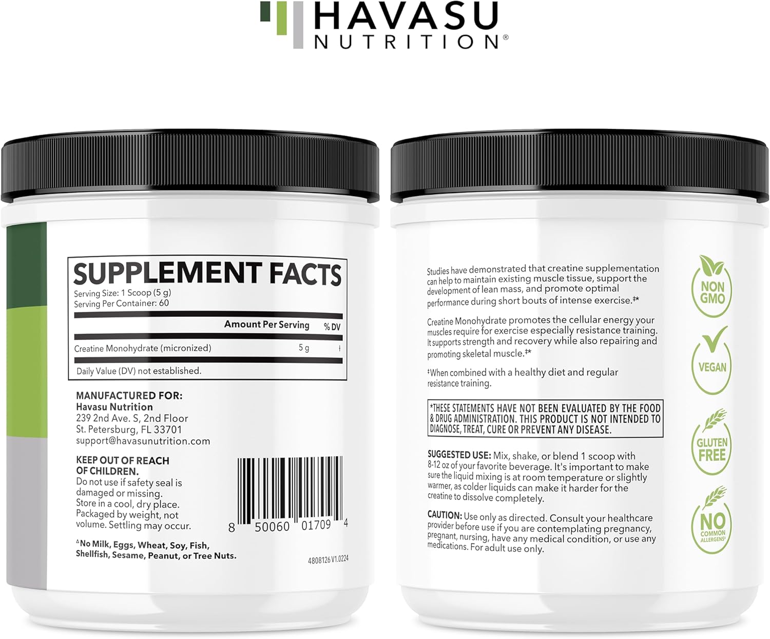 Micronized Creatine Monohydrate Powder - Post Workout Recovery Drink - Muscle, Strength and Energy Production - 5g Unflavored, Non-GMO, Vegan and Gluten Free Creatine Powder for Men - 60 Servings - Image 9