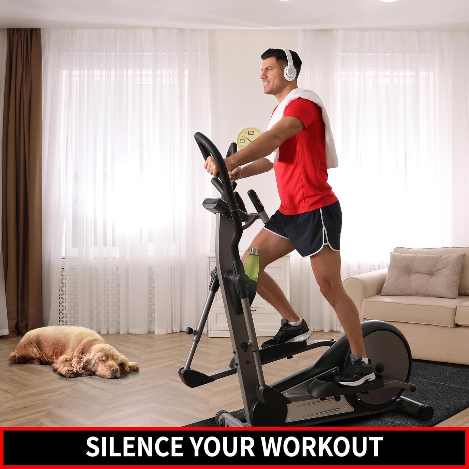 Treadmill Mat, 7'x3'/6'x3'/6'x2.5'/5.6'x2'/4'x2', 6mm Thick Exercise Equipment Gym Mat for Hardwood FloorCarpet, Compatible with Peloton Bike, Indoor Spin Bike, Elliptical - Image 5