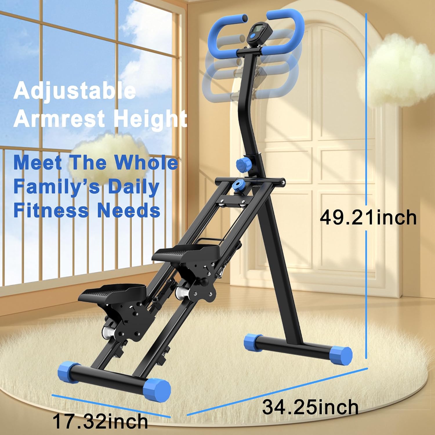 Stair Stepper for Home-Upgrade Vertical Climber Workout Machine for Full-Body Exercise Climber Fitness Equipment with Stable Frame Adjustable Handlebar - Image 8