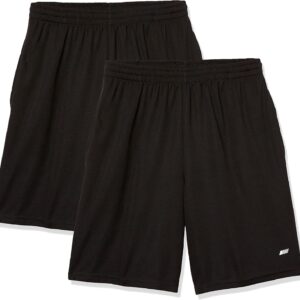 Amazon Essentials Men’s Athletic Basketball Gym,Performance Tech Loose-Fit Training Shorts, Pack of 2