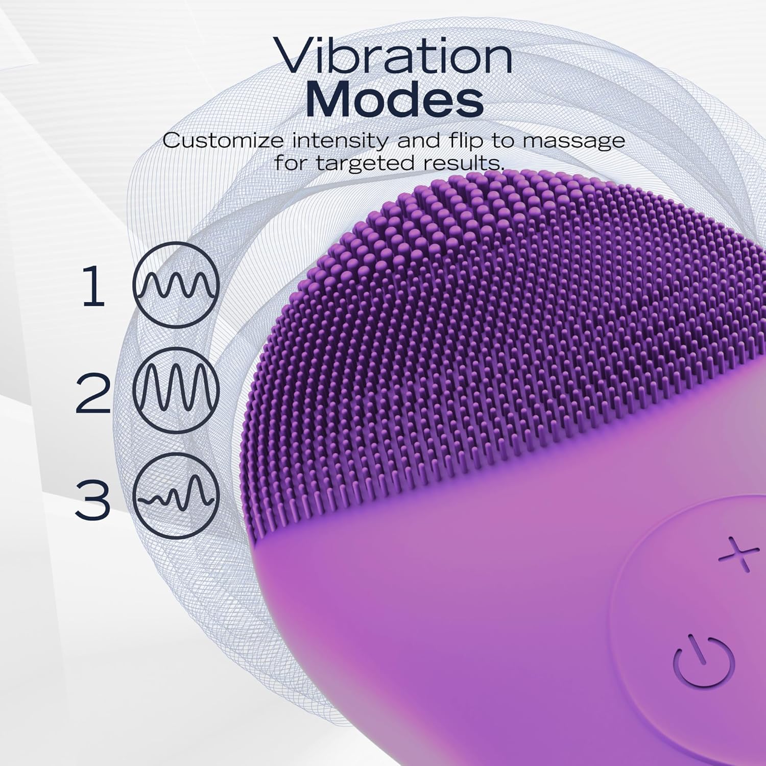 Nautica PC120 Facial Cleansing Brush Made with Ultra-Hygienic Soft Silicone, Waterproof, Rechargeable Vibrating Face Exfoliator Scrub Brush with Sonic Technology for Men & Women - Hy Purple - Image 4
