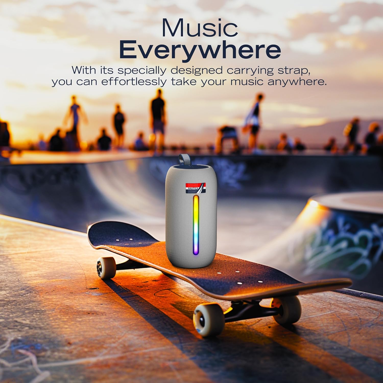 Nautica Urban SP600 True Wireless Outdoor Speaker, Portable IP5 Splash-Proof Bluetooth Speaker, Perfect for Camping, Beach, Backyard & Travel - Image 7