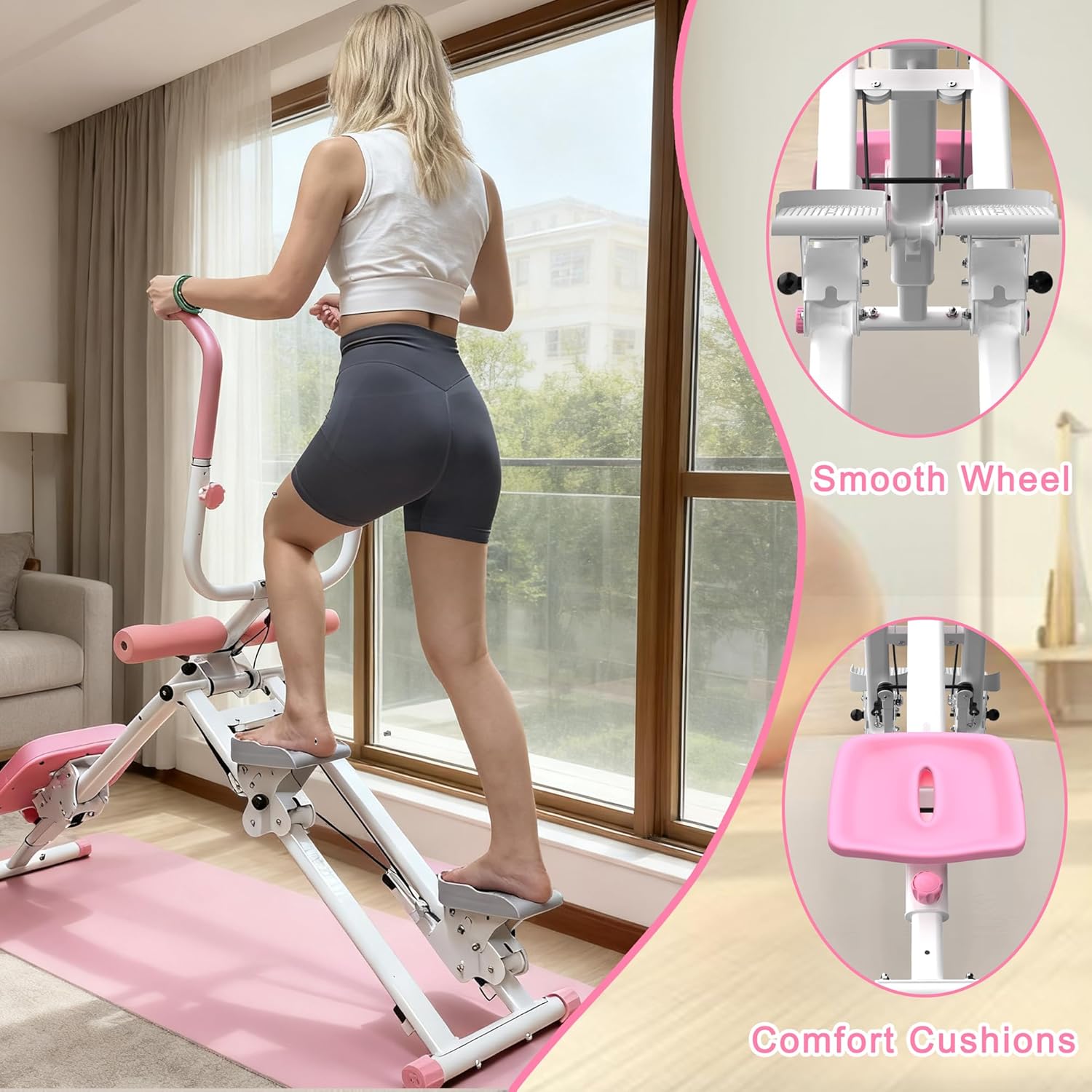 KINMAC 2 in 1 Stair Stepper & Ab Workout Machine - Multi-Function Trainer-Upgrade High-Efficiency Stairmaster & Ab Trainer Machine Full-Body Exercise Equipment for Home Gym Exercise - Image 5