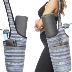 Yoga Mat Bag With Large Size Pocket and Zipper Pocket, Strap Bag, Fit Most Size Mats, Bags and Carriers for Women
