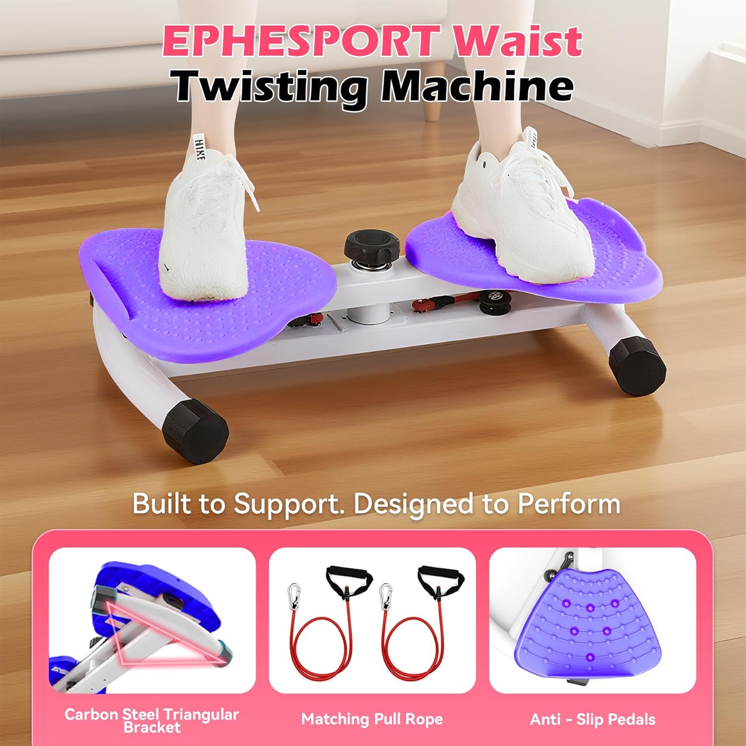 EPHESPORT Waist Twisting Machine, Ab Twister for Home Workout, Twister Board for Exercise, Full Body Slimming & Core Training, Twist Machine for Weight Loss, Compact Home Exercise Equipment - Image 4