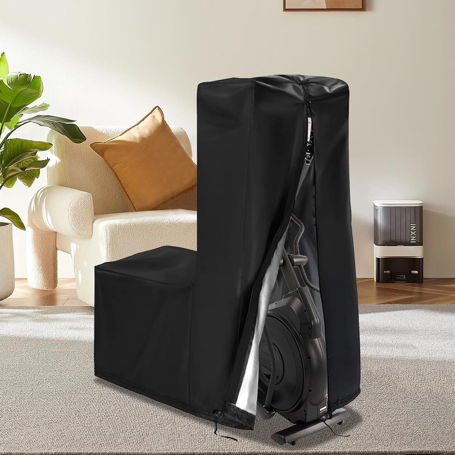 Elliptical Fitness Machine Protective Cover 420D Oxford Fabric Gym Dust Cover 34'' x 20'' x 60'' Elliptical Cover Home Elliptical Exercise Machine Cover - Image 5