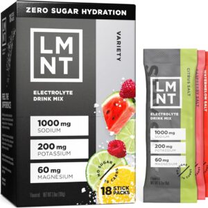 LMNT Zero Sugar Electrolytes – Variety Pack Bundle | Drink Mix | 18-Count