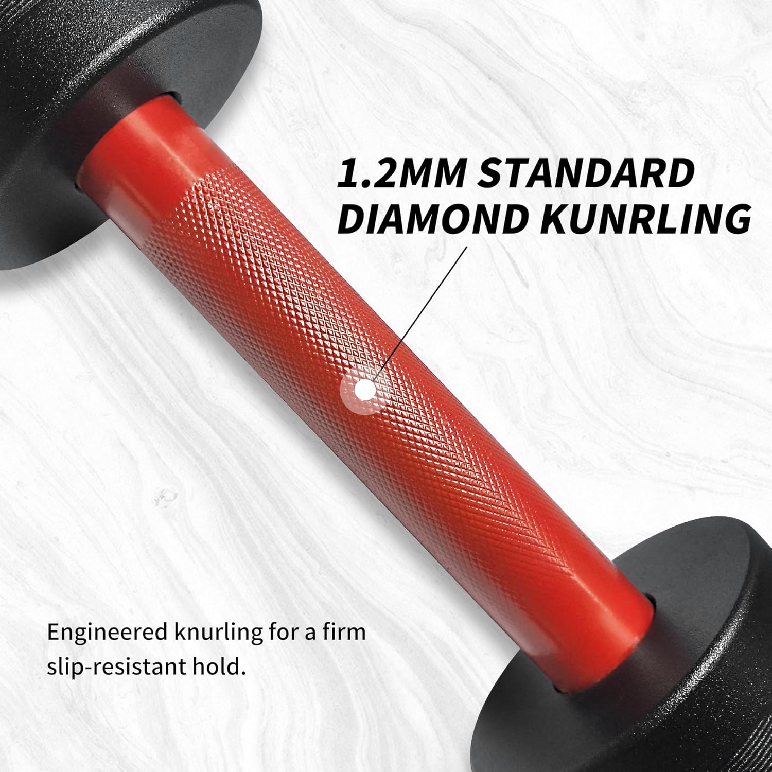 16" Olympic Dumbbell Handle, Loadable Dumbbells for 2-inch Olympic Weight Plates, Dumbbell Bar for Home Gym Strength Training, 2 Pair of Spring Collars Included - Image 2