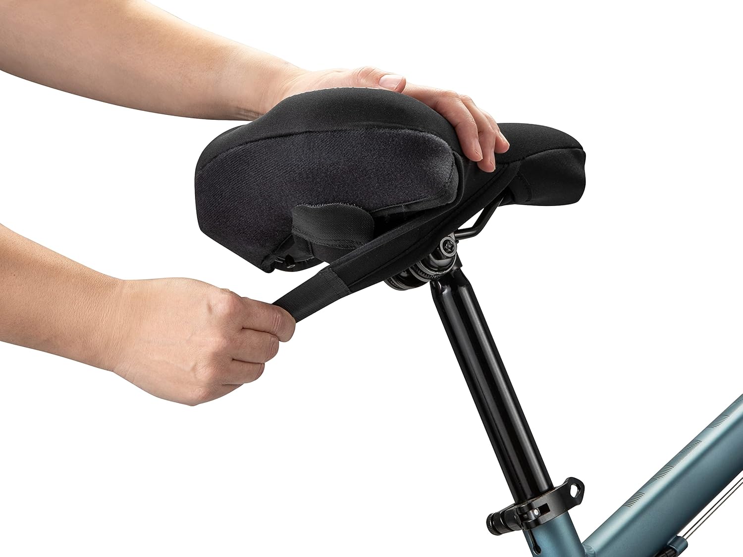 Schwinn Sport Memory Foam Dual Strap Bike Seat Cover, Saddle Cover for Extra Comfort, Soft, Weather-Resistant Memory Foam, Dual Straps Attach Quickly to Most Standard Size Adult Bike Seats - Image 5